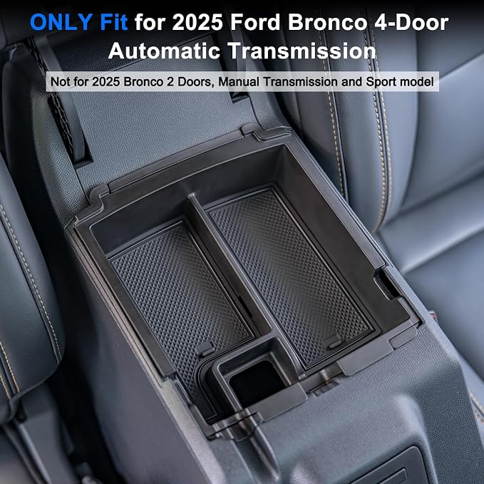 TOPINSTALL Sun Visor Sunglass Holder and 2-Layer Trays Compatible with 2025 Ford Bronco 4 Doors Automatic Transmission ONLY, Interior Organizer (Not for Manual Transmission & 2 Doors & Bronco Sport)