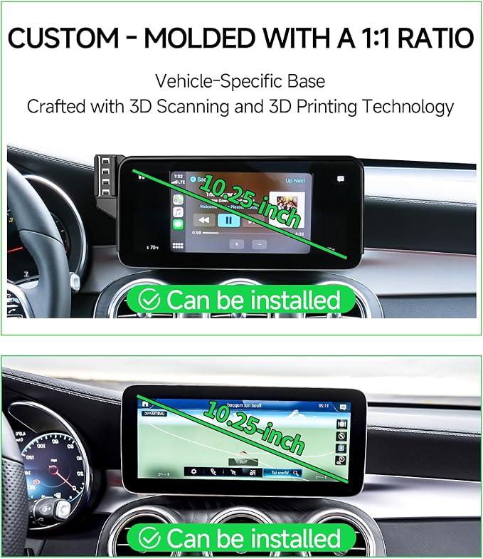 Qi2.2 Max 25W Fast Wireless Car Charger Phone Holder for 2020-2022 Mercedes-Benz GLC-Class/2019-2021 C-Class 10.25-Inch Screen, Magnetic Phone Mount Compatible with MagSafe