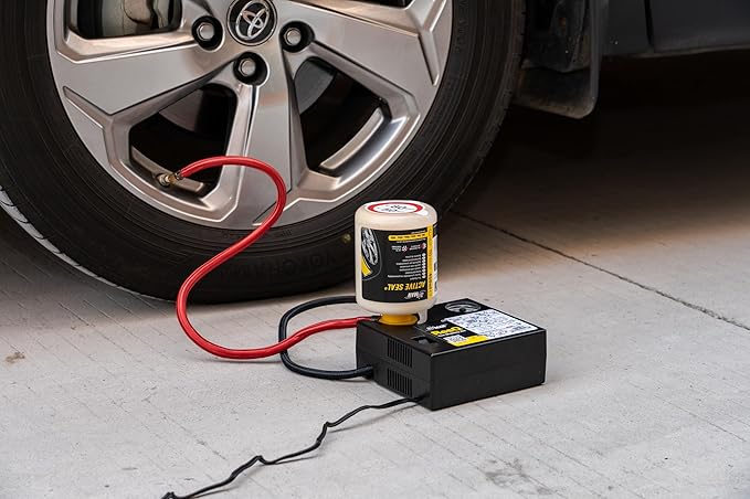 AIRMAN Flat Tire Repair Kit - ResQ 12V Compressor Tire Mobility Kit with Water Based Sealant