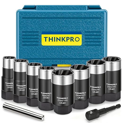 Locking Lug Nut Removal Tool,Heavy Duty Wheel Lock Removal Kit | 10 Pieces Lug Nut Extractor,Wheel Lock Removal Tool for Stripped, Rounded or Damaged Lug Nuts Removing