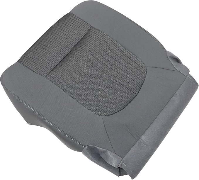 Driver & Passenger Bottom & Top Lean Back Replacement Cloth Seat Covers Gray #1S 2S or 3S Compatible with Ford F250 F350 F450 F550 XL XLT 2011 2012 2013 2014 2015 2016