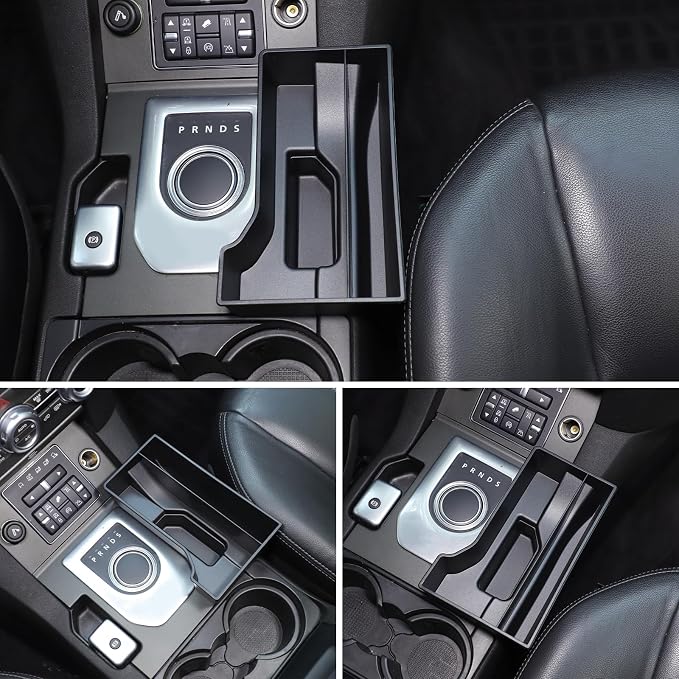 PIUGILH Center Console Storage Box Compatible with Land Rover Discovery 4 2013-2016 Accessories, ABS Organizer Tray Interior Storage Box, Black