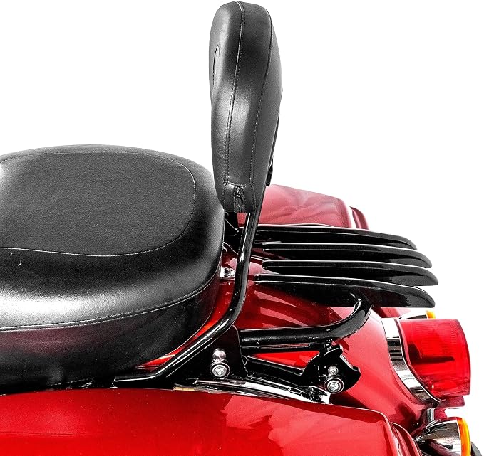 Mofun Detachable Luggage Rack Gloss Black Compatible with Harley Touring, Stealth Style Luggage Rack Fit Street Electra Road Glide Road King 2009-2025 Accessories