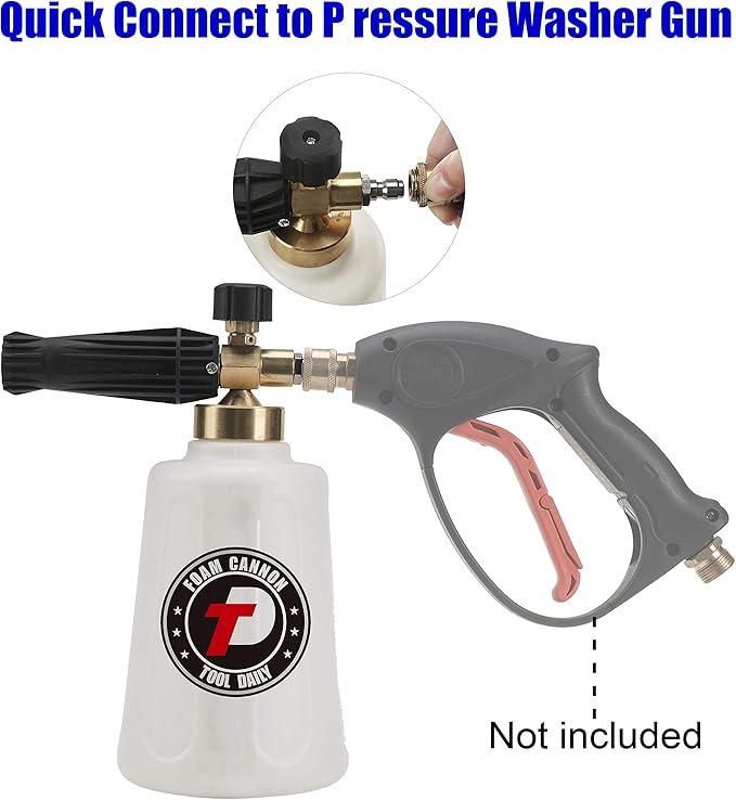 Tool Daily Pressure Washer Foam Cannon for Car Wash, Pressure Washer Adapter Set with Swivel
