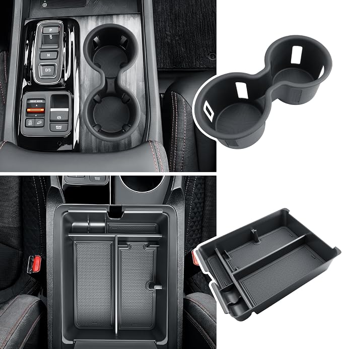 BIBIBO 2Pack for 2026 Honda Passport Center Console Organizer for 2026 Honda Passport Console Organizer+Cup Holder 2026 Passport Accessories 2026 Passport