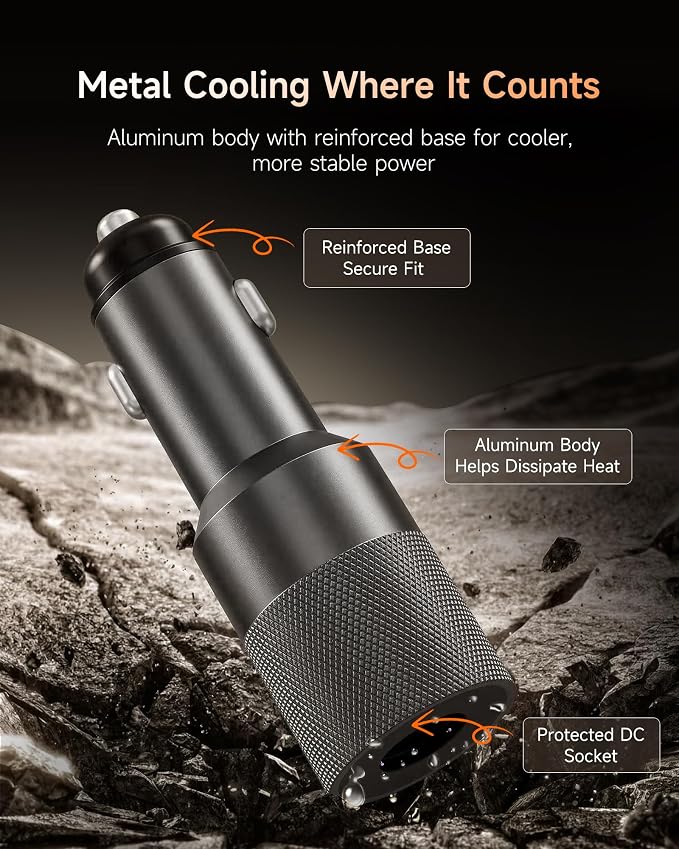 Starlink Mini Car Power Adapter, 12V-24V to 30V DC Step Up Converter, 60W Stable Output, Supports 200FT DC Cable Run, Aluminum Alloy Car Charger for RV Camping Truck Boat