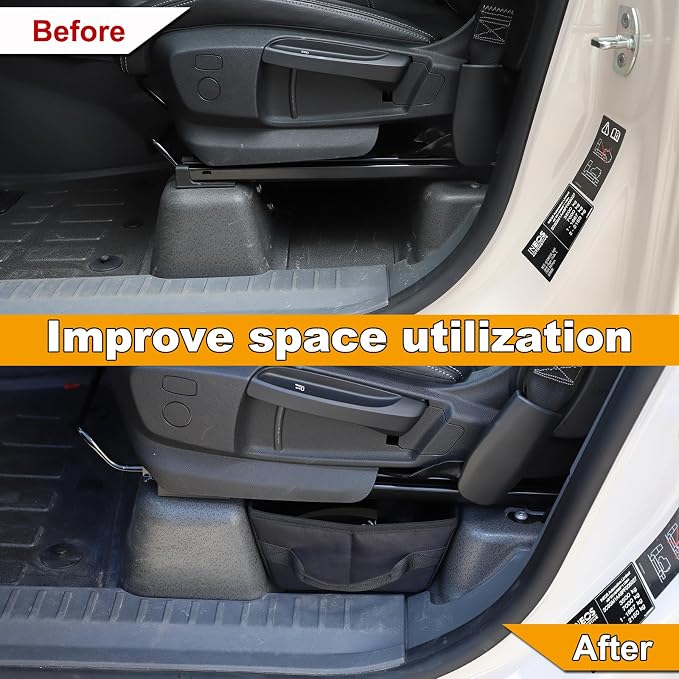 Car Under Seat Storage Box Tray Compatible with Ineos Grenadier 2020-2024 Hidden Organizer Under Front Seat Oxford Cloth Tool Box Organizer Storage Box with Handle (1PCS)
