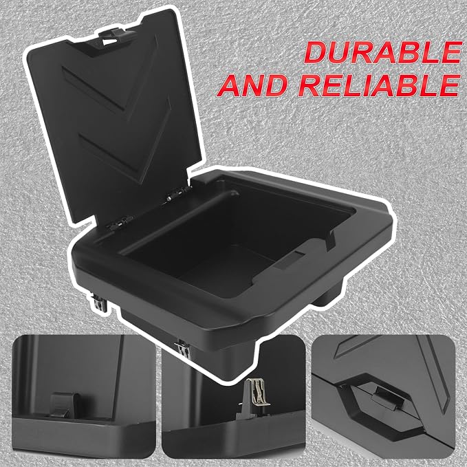 Center Console Dash Storage Organizer For Polaris RZR PRO XP/ XP4 2020-2025, For Polaris RZR PRO R/RZR TURBO R/ R4, Storing/Organizing Off-Road Items in Flip-Lid Enclosed Storage Compartment