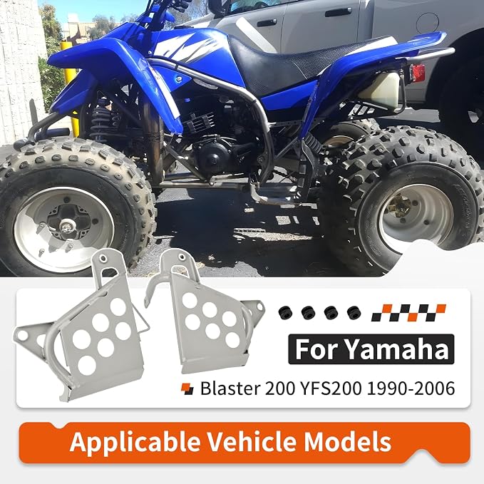 LH + RH Footrest Heel Guard Plate Kit for Yamaha Blaster 200 YFS200 1990-2006 3JM-27445-00-00 3JM-27446-00-00