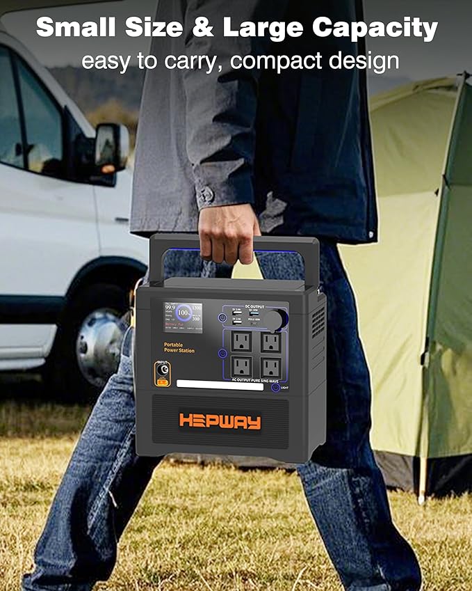 Portable Power Station 1300W, 1154Wh LiFePO4 Solar Generator UPS Home Battery Backup Power w/4 1300W AC Outlets,PD 60W,Fast Charging for Outdoor Camping, RV Travel,Emergency