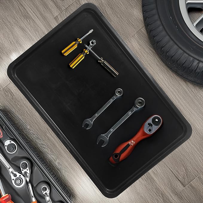 6Pcs Oil drip pan for Under car,35.2 x 23.4 Drip pan for car,Inches Large drip Tray,Oil drip pan for Garage Floor,for Under Car Plastic Auto Oil Drip Tray Car Oil Catch Pan Replacement Tray