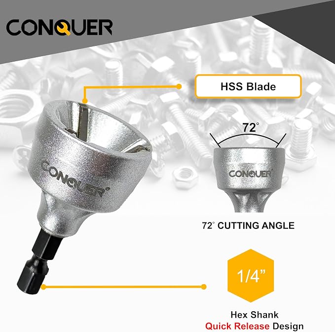 CONQUER Precision Tool Kit Bundle: Magnetic Socket Extension Set + Deburring External Chamfer Tool