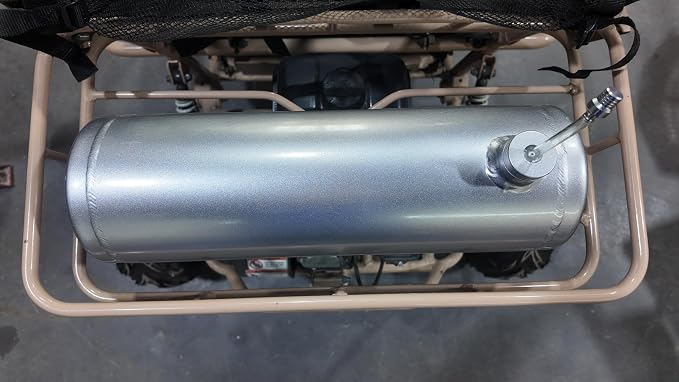 Silver Gas Tank Fuel Tank Aluminum Cylinder 6 x 20" Center Fill 2 1/8 Gallon minibike gas fuel tank For Golf Cart ,Motorcycle ,Dune Buggy ,mini bike ,go kart gas tank