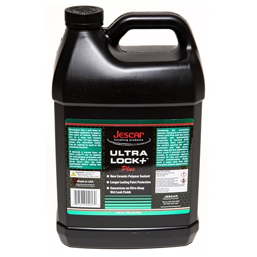 Jescar Ultra Lock + - 128oz | SiO2-Infused Advanced Polymer Sealant for Long-Lasting Paint Protection and High Gloss Finish – UV Protection, Easy Application, Safe for Cars, Boats, RVs, & Motorcycles