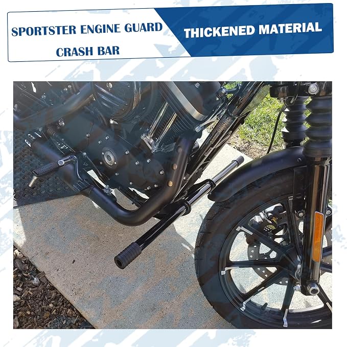 Engine Guard Crash Bar Front Highway Foot Pegs Fit for Harley Sportster 883 1200 2004-2023