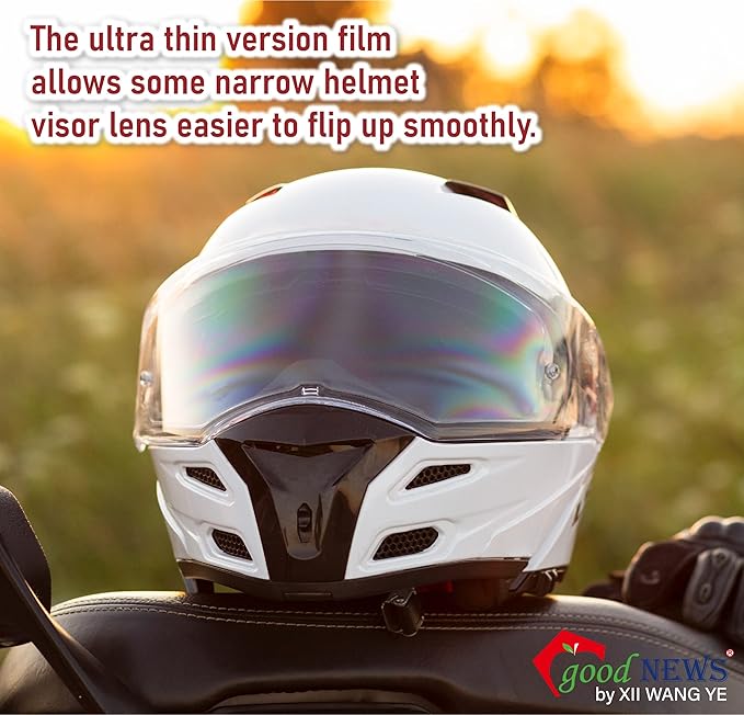 XII WY Universal Motorcycle Full Face Helmet Shield Anti Fog Film,Clear Ultra Thin Visor Lens Insert Fog Resistant Waterproof Sticker