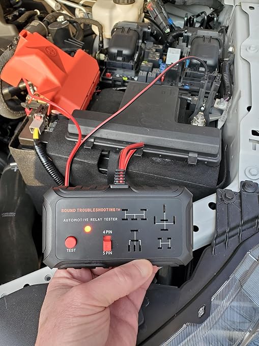 Automotive Relay Tester with Relay Puller - 12V Auto Relay Diagnostic Tool, Car Relay Tester with Battery Clips, Relay Testing Kit, Electrical Systems Tool | Patented