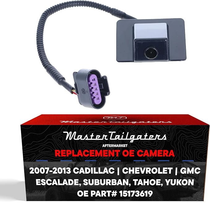 Master Tailgaters Replacement for Cadillac Escalade (07-08) / Chevrolet Suburban (07-08), Tahoe (07-08), Tahoe Hybrid (08-13) / GMC Yukon (07-08), Yukon Hybrid (08-13) Backup Camera OE Part # 15173619
