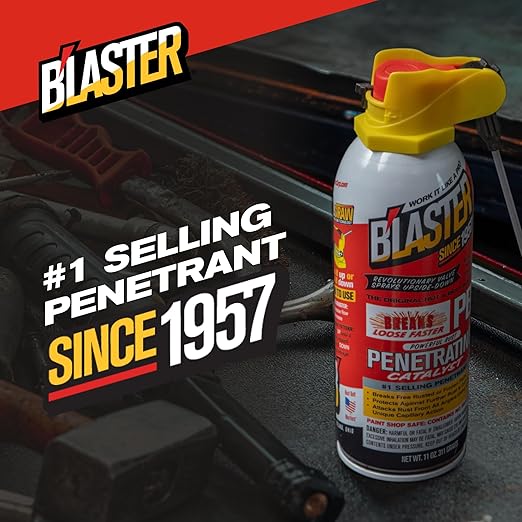 PB Blaster Penetrating Oil Spray, 11 oz Aerosol Cans (6-Pack) – Rust Remover & Bolt Loosener for Stuck Nuts, Bolts & Rusted Parts – Penetrating Catalyst for Automotive & Mechanical Use