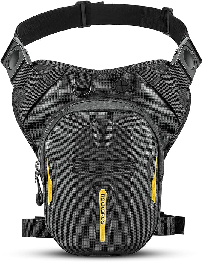 ROCKBROS Drop Leg Bag 3 IN 1 Motorcycle Waist Pack Thigh Bag Magnetic Motorcycle Tank Bag Muti-functions Leg Pouch for Men Women Cycling Hiking Running Camping Travel 10L Black