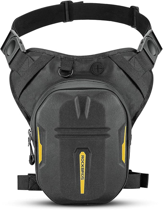 ROCKBROS Drop Leg Bag 3 IN 1 Motorcycle Waist Pack Thigh Bag Magnetic Motorcycle Tank Bag Muti-functions Leg Pouch for Men Women Cycling Hiking Running Camping Travel 10L Black