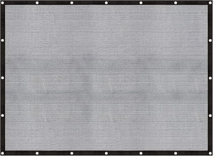 Cool Area 60-70% Shade Cloth 18x26FT Heavy Duty Knitted Mesh Tarp with Grommets Mesh Screen for Patio Canopy Garden Porch Greenhouse Pools Dog Kennel Black(Custom Size)