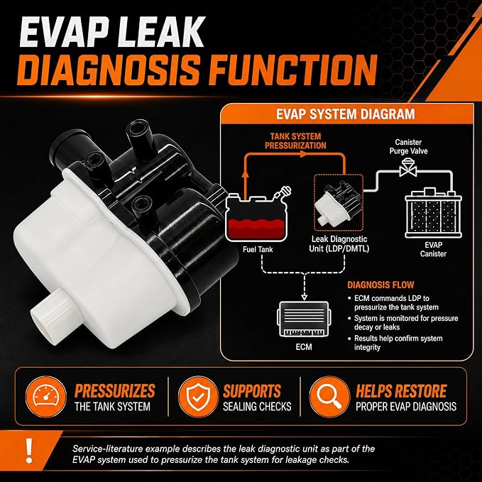 EVAP Fuel Vapor Leak Detection Pump LDP DMTL for Mazda 5 6 MX-5 CX-7 MPV 2002-2014, Volvo XC90 S60 XC60 V70 XC70 1998-2018 OE AJ5118581A 30774518