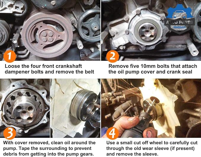 Front Crank Wear Sleeve Installer Kit Tool, Sleeve, and Seal For 03-10 Ford Powerstroke 6.0L Replaces 303-761