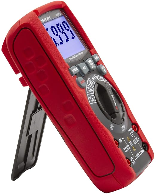 Triplett MM650 CAT IV True RMS 6000 Count Digital Multimeter with Lo Z - AC/DC Voltage, AC/DC Current, Resistance, Temperature, Capacitance, Frequency, Diode, Continuity