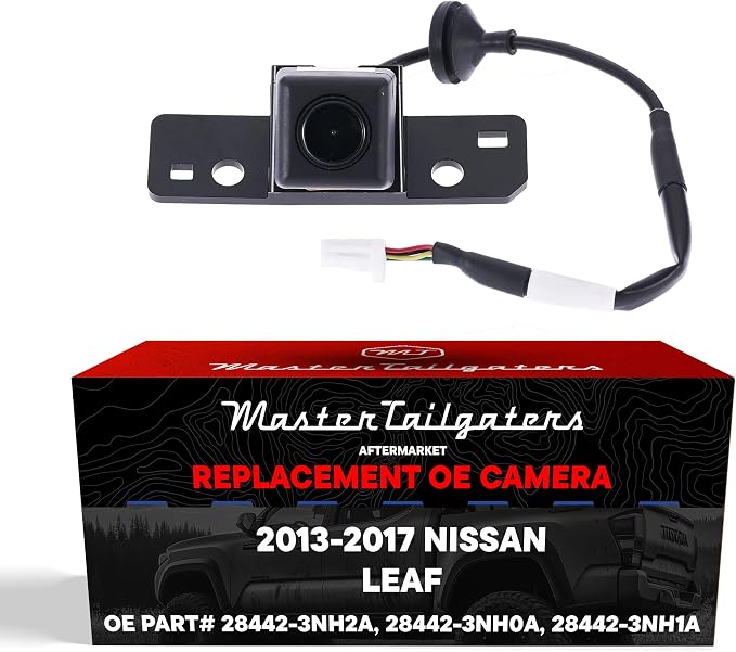 Master Tailgaters Replacement for Nissan Leaf w/o AVM (2013-2017) Backup Camera OE Part # 28442-3NH2A, 28442-3NH0A, 28442-3NH1A