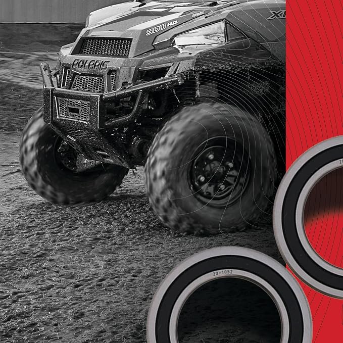 Wheel Bearing Kit Rear Compatible with/Replacement for Yamaha Yfm700R Raptor 13-17, Yfz450 12-13, 25-1618