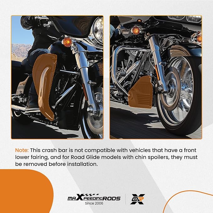 maXpeedingrods Motorcycle Engine Guard Crash Bar for Harley Davidson Touring 2014-Up Compatible with Street Glide, Road Glide, Road King, Electra Glide, Ultra Limited | high-quality steel, suggest uses for Motorcycle Engine Guard Crash Bar for Harley D...
