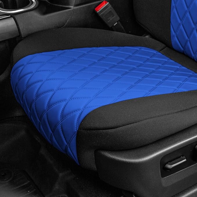 FH Group Custom Fit Car Seat Covers Specifically Made for 2019-2023 GMC Sierra 1500 2500HD 3500HD SLE | Base - Ultraflex Neoprene Water Resistant Automotive Seat Covers- Front Set Blue