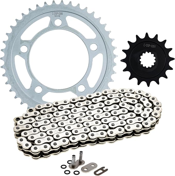 NICHE Drive Sprocket Chain Combo for Honda CTX700 NC700X Front 16 Rear 43 Tooth 520 O-Ring 120 Links