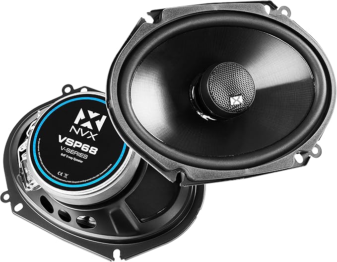 NVX VSP68 600W Peak (200W RMS) 6x8 V-Series 2-Way Coaxial Speakers with 25mm Silk Dome Tweeters