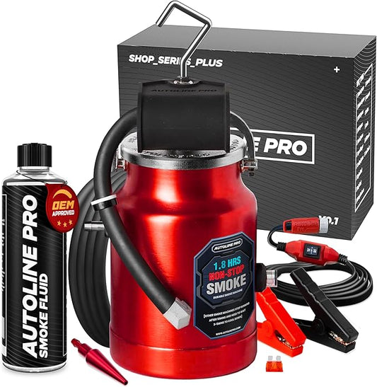 AutoLine Pro EVAP High Volume Smoke Machine Leak Tester with Built-in Air Pump - Shop Series Plus - Automotive Smoke Tester for Vacuum Leak Detection - Ceramic Coil and Best Ranked Smoke Fluid