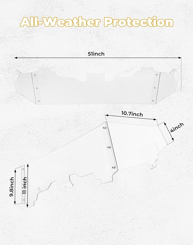 KEMIMOTO Front Windshield Compatible with Polaris Slingshot S SL SLR R GT LE 2015-2026, Scratch Resistant Hard-Coated Polycarbonate Wind Deflector Replace #2882154 Accessories