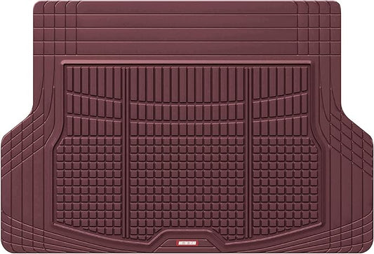 Motor Trend FlexTough Rear Cargo Mat – Heavy-Duty Trimmable Car Trunk Mat for Back of SUV, Universal Rear Cargo Liner for SUV, Flexible Trunk Liner, Automotive Floor Mats & Cargo Liners (Burgundy)