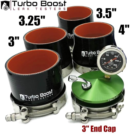 Shop Kit - Universal Intake Charge Pipe Pressure Test - 30 PSI Boost Gauge - 3" 3.25" 3.5" 4"…