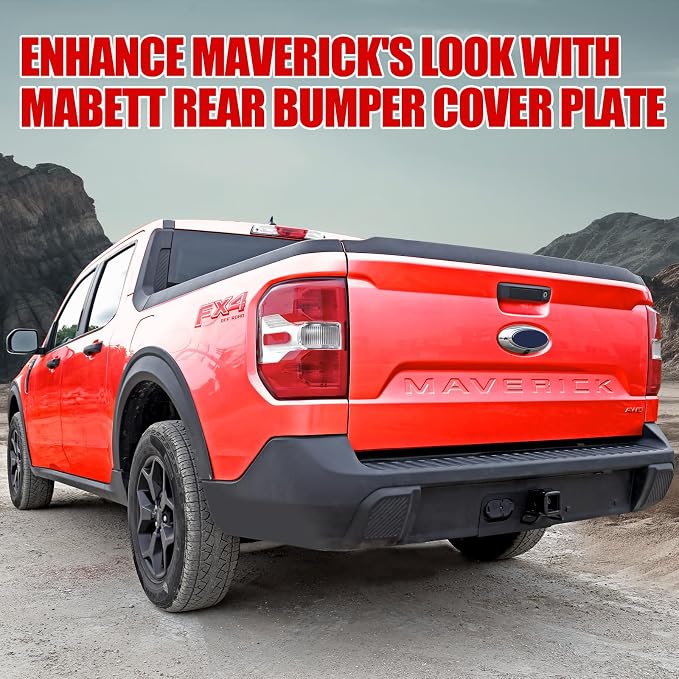 Mabett Rear Bumper Cover Plate for 2026 2022-2025 Ford Maverick Accessories, Hitch Surround Cover Protection for Maverick with 4/7-Pin Connector Hitch (Not for Lobo)
