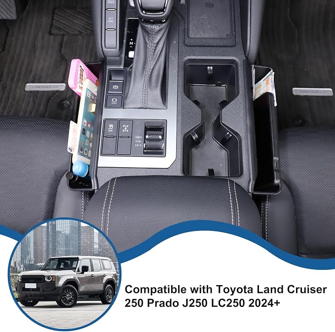 Gear Shift Storage Box Compatible with Toyota Land Cruiser 250 Prado J250 LC250 2024 2025 2026 Accessories, Console Gear Shift Storage Tray