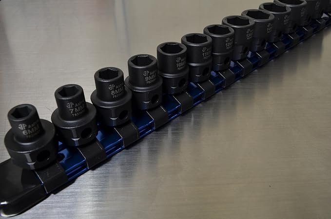 Sunex 3646, 3/8 Inch Drive Low Profile Impact Hex Driver Set, 16-Piece, SAE/Metric, 1/4 Inch - 3/4 Inch, 6mm - 19mm and Astro Tools 78314 14-Piece 3/8" Drive Low Profile Nano Impact Sockets - Metric