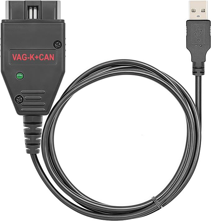V14 Diagnostic Cable for VW Audi Skoda SEAT and Nissan, K+CAN OBD2 Code Reader Cable Compatible for VAG K+CAN Commander 1.4, Driver/APP Must Be Installed