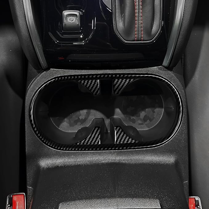 Car Center Console Cup Holder Cover Trim Accessories for Chevrolet Colorado/GMC Canyon 2023 2024 2025 ABS Interior Decals Carbon Fiber Stickers