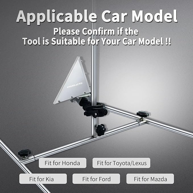 ADAS Calibration Tool Kit Compatible with Honda Toyota Kia Ford ADAS Radar Aiming Calibration Tool,Post with 0-30 Centimeter Scale,Corner Reflector Target with Billet Aluminum Stand