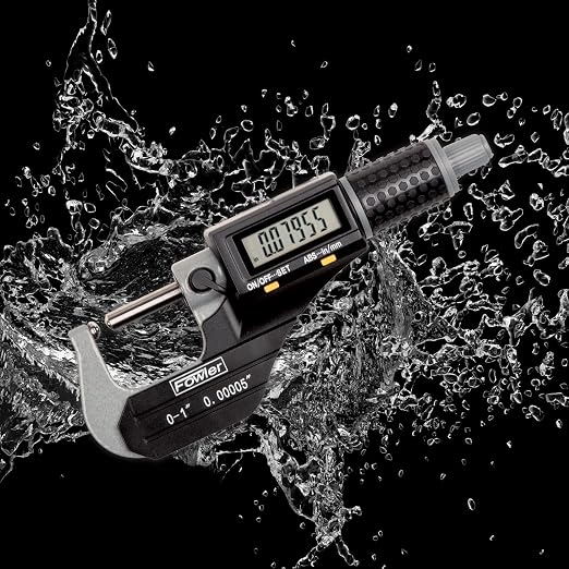 Fowler 54-860-211-1, Ip54 Digital Ball Anvil and Spindle Micrometer with 0-1"/25MM Measuring Range