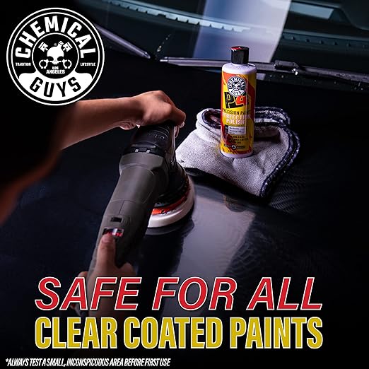 Chemical Guys P4 Precision Paint Perfection Polish - Scratch Remover & Swirl Remover for Cars, Trucks, Motorcycles, & SUVs, Fixes Paint Imperfections & Towel Marks, Restores Gloss & Clarity, 16 oz