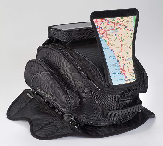Tour Master Elite Strap Mount Tri-Bag Motorcycle Tank Bag - Black/One Size