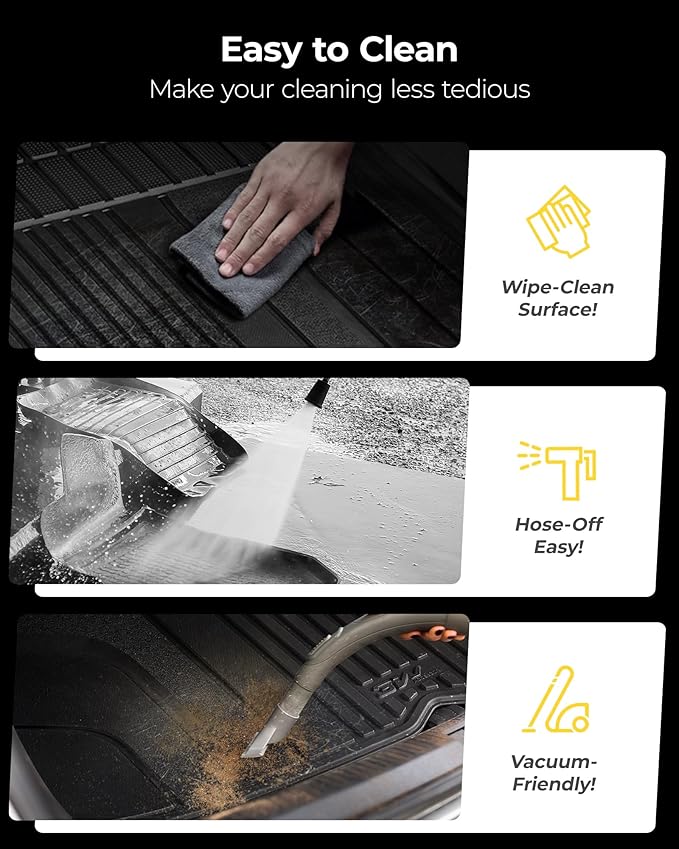 3W Cargo Liner Fit for 2019-2025 2026 Mercedes-Benz G Class G500/G550/G580/AMG G63 SUV TPE All Weather Custom Fit Trunk Mat, Black