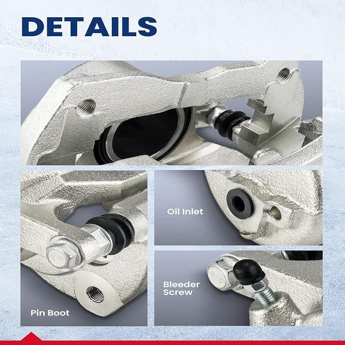 KAX Disc Brake Caliper Assembly Fit for Silverado 1500 2003-2006, Sierra 1500 2003-2006, Silverado 1500 Classic 2007, DTS 2006-2011, DeVille 2003-2005, Sierra 1500 Classic 2007, Rear Left Side